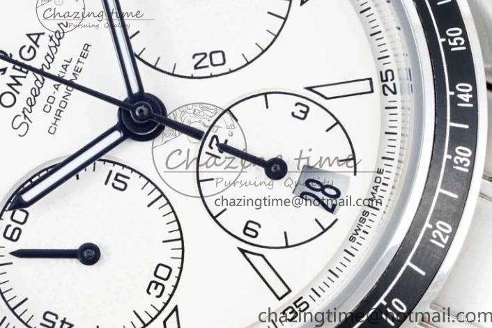 0719 Speedmaster Racing Master SS HKF Best Edition White Dial on SS Bracelet A TravelReady 7809